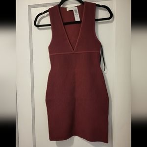 ⭐️Host Pick⭐️Aritzia Babaton Sculpt Knit Deep V Dress Size: XS